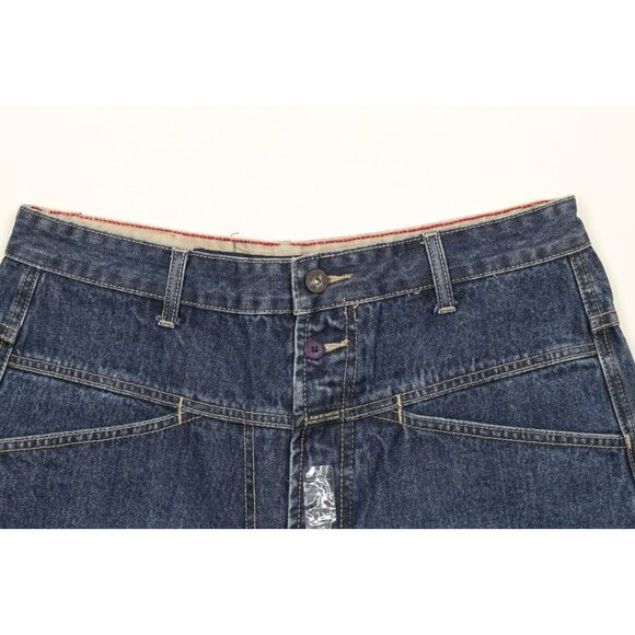 NOS Vtg 90s Marithe Francois Girbaud Mens 32 Loose Denim Jean Shorts Blue Cotton - Picture 2 of 11